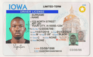 водійське посвідчення Айова